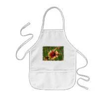 Yellow and Red Gaillardia Flower Children's Smock Apron