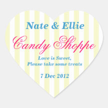 Yellow and white  Candy Shoppe Sticker