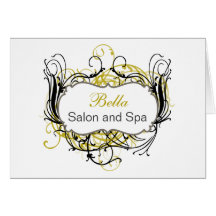 yellow and white Chic Business Thank You Cards