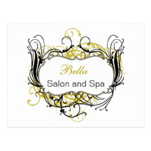 yellow and white Chic Business Thank You Cards Postcards