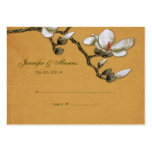 Yellow and White Magnolia Floral Seating Card Business Cards