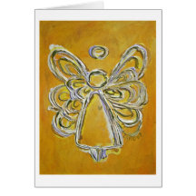 Yellow Angel Greeting Card or Note Cards