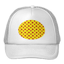 Yellow apple pattern trucker hats