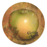 Yellow Apple Round Sticker