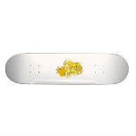 Yellow asian dragon custom skate board