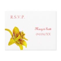 Yellow Asiatic Lily RSVP postcard
