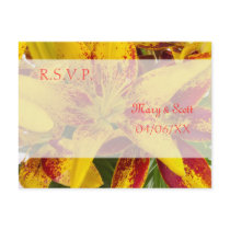 Yellow Asiatic Lily RSVP postcard