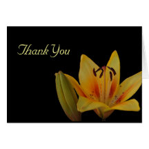Yellow Asiatic Lily Thank You Card