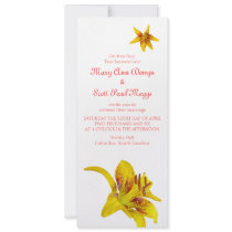 Yellow Asiatic Lily Wedding Invitation