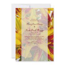 Yellow Asiatic Lily Wedding Invitation