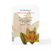 Yellow Asiatic Lily Wedding Program