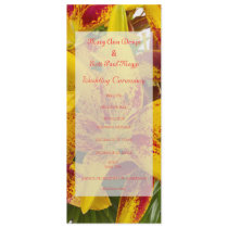Yellow Asiatic Lily wedding program