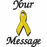 Yellow awareness ribbon - Customise embroidered shirts