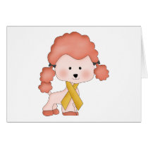 Yellow Awareness Ribbon Dog cards