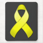 Yellow Awareness Ribbon Mousepad