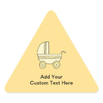 Yellow Baby Pram. Sticker