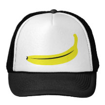 yellow banana fruit mesh hat
