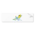 Yellow Banana Relax Sit on Beach Lounge Chair bumper stickers