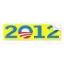 Yellow Barack Obama 2012 bumper sticker