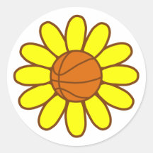 Yellow Basketball Girl Stickers