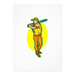 yellow batter custom invitations