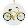 YELLOW BICYCLE CHRISTMAS ORNAMENT