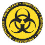 Yellow Biohazard Symbol Sticker