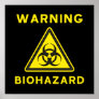 Yellow Biohazard Warning Poster