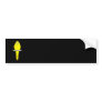Yellow Bird. Canary. On Black. Bumper Sticker