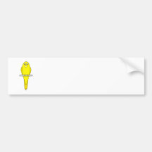 Yellow Bird. Canary. On White. Bumper Sticker