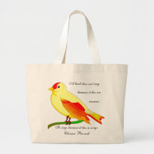 Yellow Bird/Chinese Proverb Bag