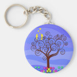 Yellow Birds in a Tree Keychain