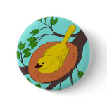 Yellow Bird's Nest Pinback Button
