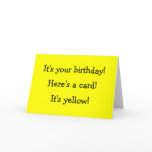 Yellow Birthday Card