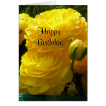 Yellow Birthday Greeting Cards