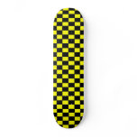 yellow black chequered board skateboards