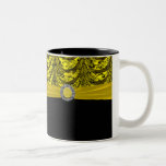 Yellow & Black Draped Baroque Keepsake Mug