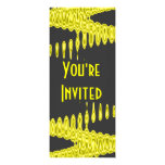 yellow black elegant custom invite