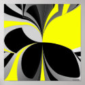 Yellow Black Grey Abstract posters