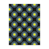 yellow black pattern post cards
