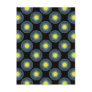 yellow black pattern post cards