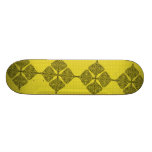 Yellow & Black Tattoo Skateboard Deck
