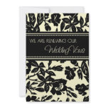 Yellow Black Wedding Vow Renewal Invitation Card