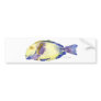 Yellow/Blue Fish Bumper Sticker