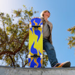 Yellow & Blue Flame Board Skate Board