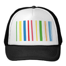 Yellow Blue Green Stripes Trucker Hats