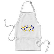 Yellow Blue Nautical Scatter Apron