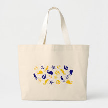 Yellow Blue Nautical Scatter Bags