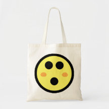 Yellow Blushing Smiley Face Bag