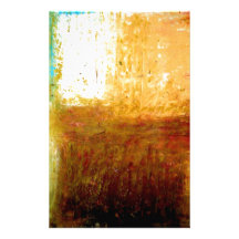 Yellow Brown Abstract Stationery Paper